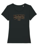 REMEMBER WHO YOU ARE - NU UITA CINE ESTI 3 Tricou mânecă scurtă guler larg fitted Damă Expresser