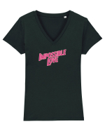 IMPOSSIBLE LOVE - IUBIRE IMPOSIBILA Tricou mânecă scurtă guler V Damă Evoker