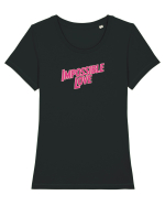 IMPOSSIBLE LOVE - IUBIRE IMPOSIBILA Tricou mânecă scurtă guler larg fitted Damă Expresser