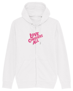 LOVE CONQUERS ALL - IUBIREA INVINGE TOTUL  Hanorac cu fermoar Unisex Connector