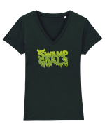 SWAMP GOALS  Tricou mânecă scurtă guler V Damă Evoker