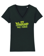 MY SWAMP, MY RULES Tricou mânecă scurtă guler V Damă Evoker