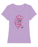 Save the Date Tricou mânecă scurtă guler larg fitted Damă Expresser