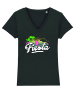 Fiesta Tricou mânecă scurtă guler V Damă Evoker