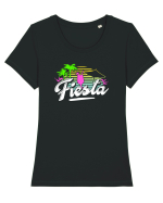 Fiesta Tricou mânecă scurtă guler larg fitted Damă Expresser