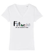 Fitness  Tricou mânecă scurtă guler V Damă Evoker