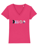 DISCO Tricou mânecă scurtă guler V Damă Evoker