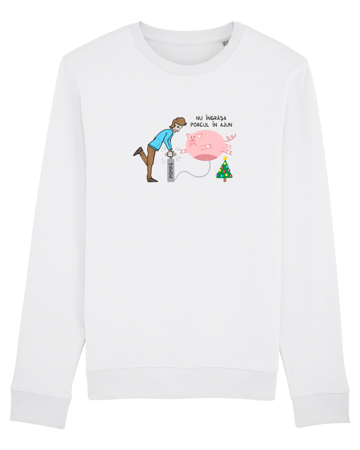 Bluză mânecă lungă Unisex Rise White
