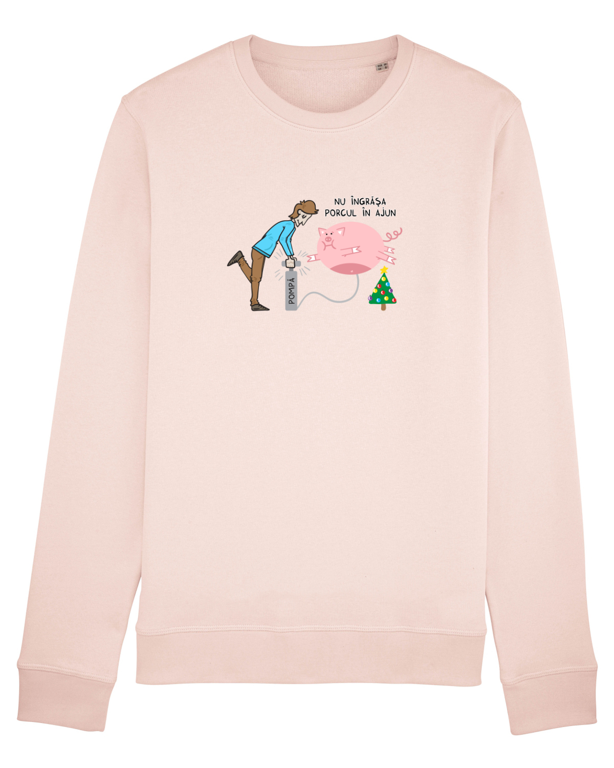 Bluză mânecă lungă Unisex Rise Candy Pink