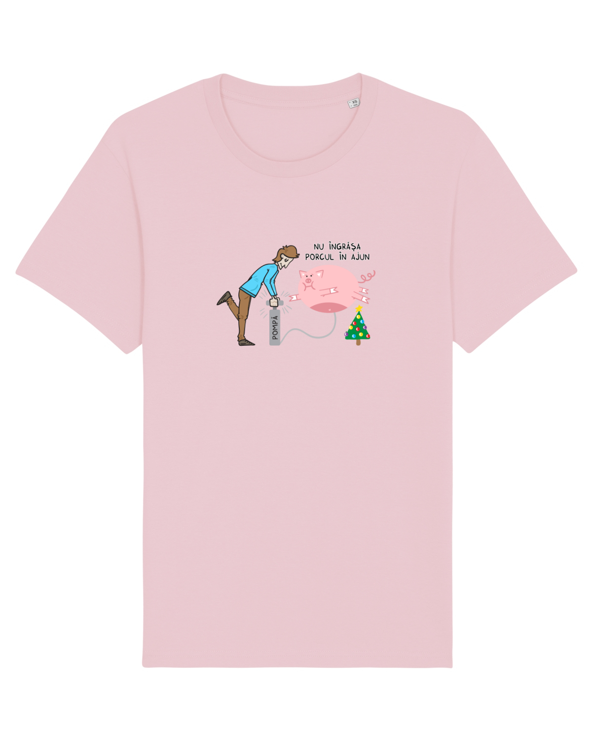 Tricou mânecă scurtă Unisex Rocker Cotton Pink