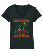 Romania  Tricou mânecă scurtă guler V Damă Evoker
