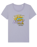 Can I buy you a drink? Tricou mânecă scurtă guler larg fitted Damă Expresser