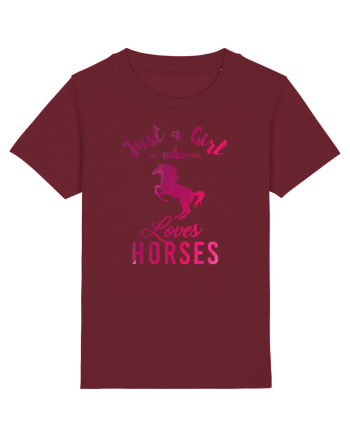 Love Horses Burgundy