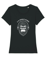 E O JUNGLĂ AFARĂ - Gorilă cu căști Tricou mânecă scurtă guler larg fitted Damă Expresser