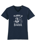 Planul B e cu BARDA - Școala veche Tricou mânecă scurtă guler V Bărbat Presenter