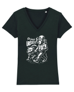 Plimbă ursul! - Atitudine urbană Tricou mânecă scurtă guler V Damă Evoker
