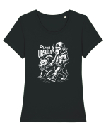 Plimbă ursul! - Atitudine urbană Tricou mânecă scurtă guler larg fitted Damă Expresser