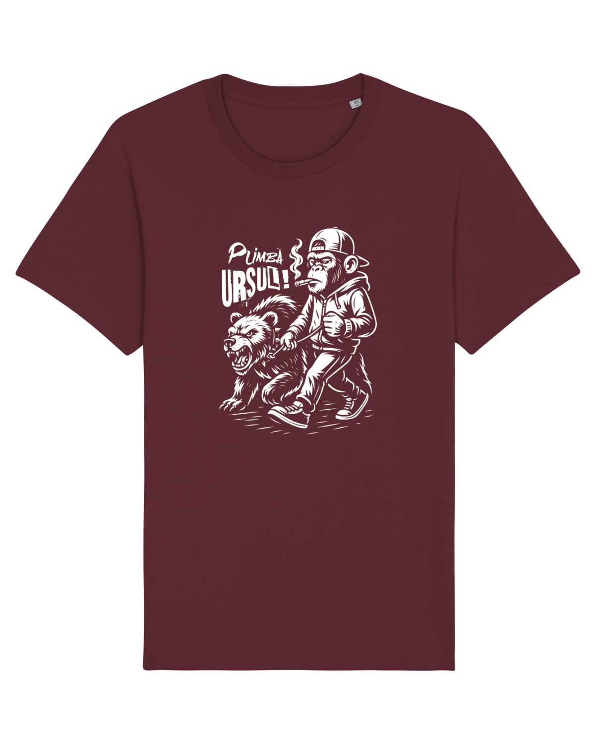Tricou mânecă scurtă Unisex Rocker Burgundy