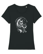 Citește o carte pe lună! Tricou mânecă scurtă guler larg fitted Damă Expresser