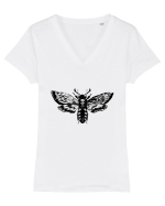 Death Moth Tricou mânecă scurtă guler V Damă Evoker
