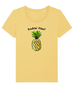Looking Pine Tricou mânecă scurtă guler larg fitted Damă Expresser