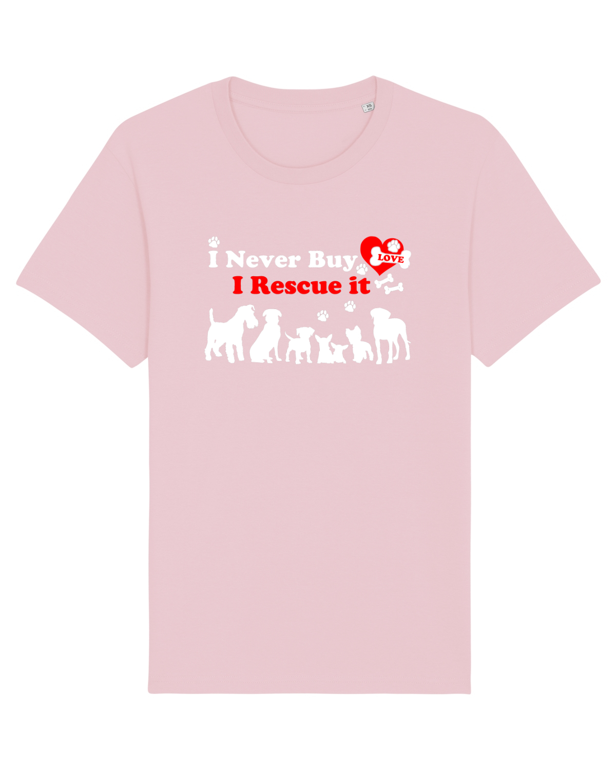 Tricou mânecă scurtă Unisex Rocker Cotton Pink