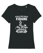 My Wife is my Best Catch Tricou mânecă scurtă guler larg fitted Damă Expresser