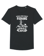My Wife is my Best Catch Tricou mânecă scurtă guler larg Bărbat Skater