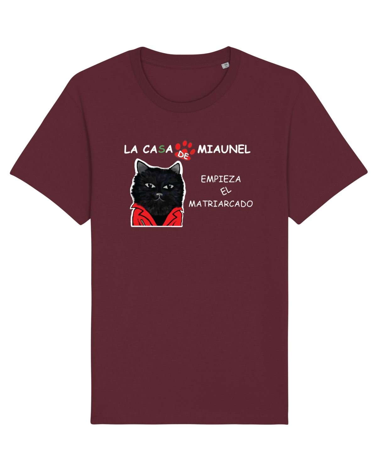 Tricou mânecă scurtă Unisex Rocker Burgundy