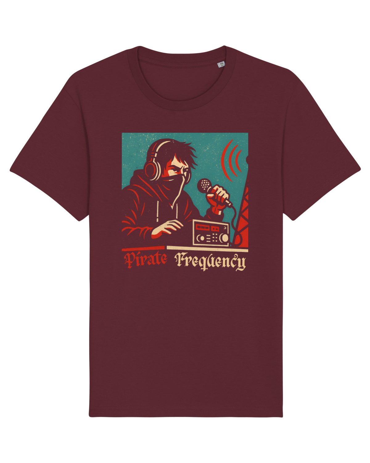Tricou mânecă scurtă Unisex Rocker Burgundy