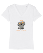 I LOVE YOU BUT DON`T TOUCH ME  - VALENTINE`S - DRAGOBETE  Tricou mânecă scurtă guler V Damă Evoker