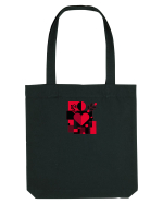 IUBIRE - INIMA - ABSTRACT  - GEOMETRIC - FLORAL Sacoșă textilă