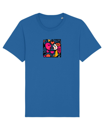 IUBIRE - INIMA - CUPLU  - GEOMETRIC - CUBIST Royal Blue
