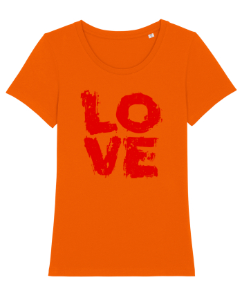 IUBIRE -LOVE - CUPLU  -GRAFFITI  Bright Orange
