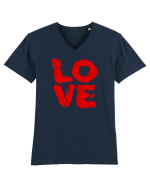 IUBIRE -LOVE - CUPLU  -GRAFFITI  Tricou mânecă scurtă guler V Bărbat Presenter