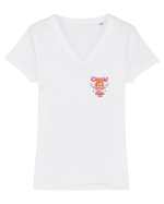 CUPID HATES ME - CUPIDON MA URASTE 1 lateral Tricou mânecă scurtă guler V Damă Evoker