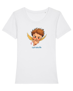 CUPID HATES ME - CUPIDON MA URASTE 2 Tricou mânecă scurtă guler larg fitted Damă Expresser