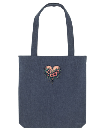 DRAGOBETE - VALENTINE`S DAY - INIMA - FLORI stil tatuaj Midnight Blue