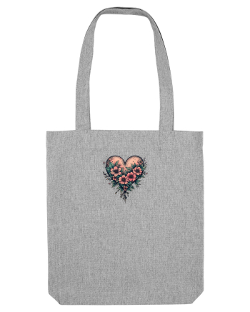 DRAGOBETE - VALENTINE`S DAY - INIMA - FLORI stil tatuaj Heather Grey