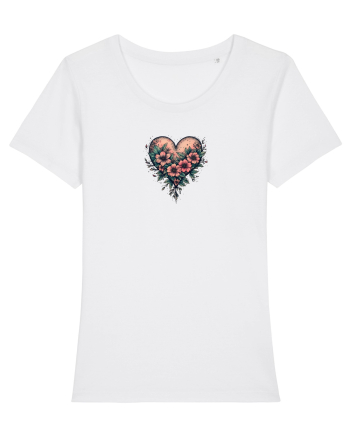 DRAGOBETE - VALENTINE`S DAY - INIMA - FLORI stil tatuaj White