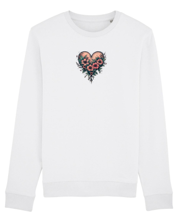 DRAGOBETE - VALENTINE`S DAY - INIMA - FLORI stil tatuaj White