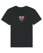 DRAGOBETE - VALENTINE`S DAY - INIMA - FLORI stil tatuaj Tricou mânecă scurtă Unisex Rocker