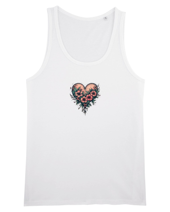 DRAGOBETE - VALENTINE`S DAY - INIMA - FLORI stil tatuaj White