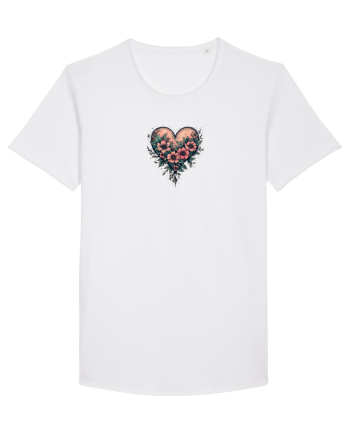 DRAGOBETE - VALENTINE`S DAY - INIMA - FLORI stil tatuaj White