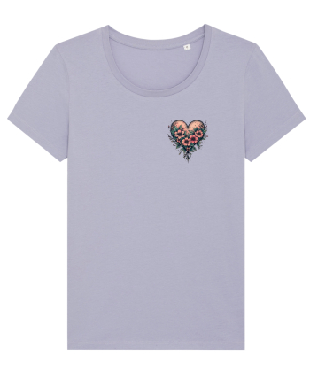 DRAGOBETE - VALENTINE`S DAY - INIMA - FLORI stil tatuaj - lateral Lavender