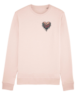 DRAGOBETE - VALENTINE`S DAY - INIMA - FLORI stil tatuaj - lateral Bluză mânecă lungă Unisex Rise