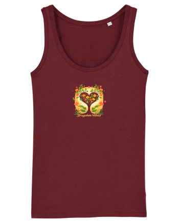 DRAGOBETE VIBES - INIMA - COPAC - FLORI - TRADITIONAL - ROMANESC Burgundy