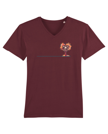 DRAGOBETE  - INIMA - COPAC - FLORI - TRADITIONAL - ROMANESC - lateral Burgundy