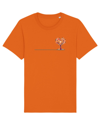 DRAGOBETE  - INIMA - COPAC - FLORI - TRADITIONAL - ROMANESC - lateral Bright Orange