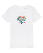 DRAGOBETE  -- VIBES -  INIMA - COPAC - FLORI - TRADITIONAL - ROMANESC  Tricou mânecă scurtă  Copii Mini Creator